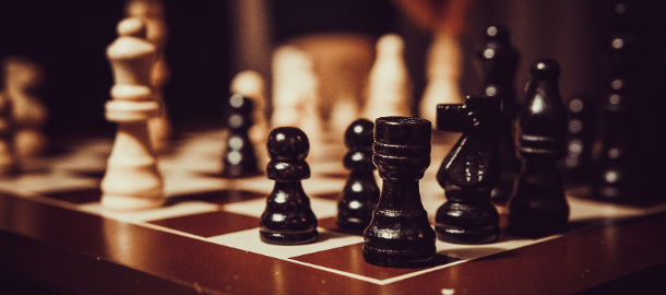 chess pieces on a board